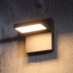 Udendørs LED-væglampe Silvan, mørkegrå