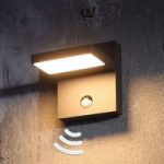 Udendørs LED-væglampe Silvan, mørkegrå, med sensor