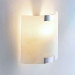 Kvadratisk glas-væglampe Quentin, E14-LED