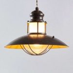 Louisanne rustik hængelampe i brun