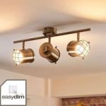 Easydim loftlampe Ebbi med tre lyskilder og LED