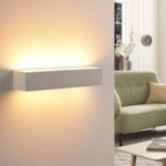 Arya – LED-væglampe i hvid gips