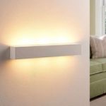 Tjada – aflang LED væglampe af gips