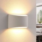 Formfuldendt LED væglampe Heiko af gips
