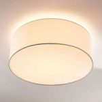 Hvid LED stofloftlampe Dora