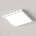 Hvid firkantet LED loftlampe Solvie