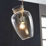 Glas-hængelampe Bryce i vaseform
