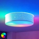 LED-RGB-loftlampe Alwine, direkte i loftet
