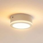 Enkel, rund LED loftlampe Quirina