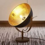 Bordlampe Muriel, 44 cm, sort-guld