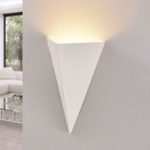 Luino – hvid uplight væglampe i gips