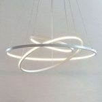 LED-pendellampe Ezana af tre ringe, hvid