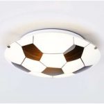 Sort-hvid loftlampe “Fodbold”