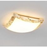 Mirealla – LED-loftslampe med guldkant