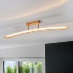 Lolina – kraftigt lysende LED loftlampe, guld