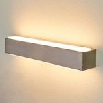 Nikkelfarvet LED væglampe Quentis, 40 cm
