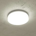 Dæmpbar LED-loftlampe Lenne, IP44, universalhvid