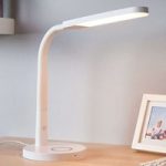 Hvid LED skrivebordslampe Maily, USB-stik