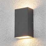 Firkantet LED-udendørs væglampen Weerd