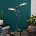 LED bordlampe Hampton med svunget design