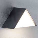 Udendørs LED-væglampe Miana, trekantet tagformet