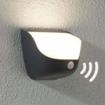 Udendørs LED-væglampe Aremia med bevægelsessensor