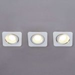 LED spot til indbygning “Lisara” i hvid, 3-pak