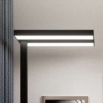 LED-gulvlampe til kontor Logan, sort, dæmpbar