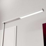 Tamilo – sølvfarvet gulvlampe til kontor med LEDer