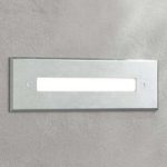 LED-vægindbygningslampe Doga rustfrit stål 19,5 cm