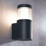 Udendørs LED-væglampe Jaxon med gitterpanel