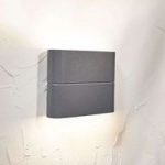 Udendørs LED-væglampe Salka, mørkegrå, 11,5 cm
