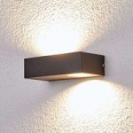 Effektfuldt skinnende LED-udendørslampe Loredana
