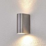 Aluminiums udendørsvæglampen Idris, 2 lyskilder
