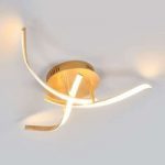 Milane – gylden, klartlysende LED loftlampe