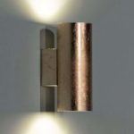 Gylden LED væglampe Meral, cylindrisk